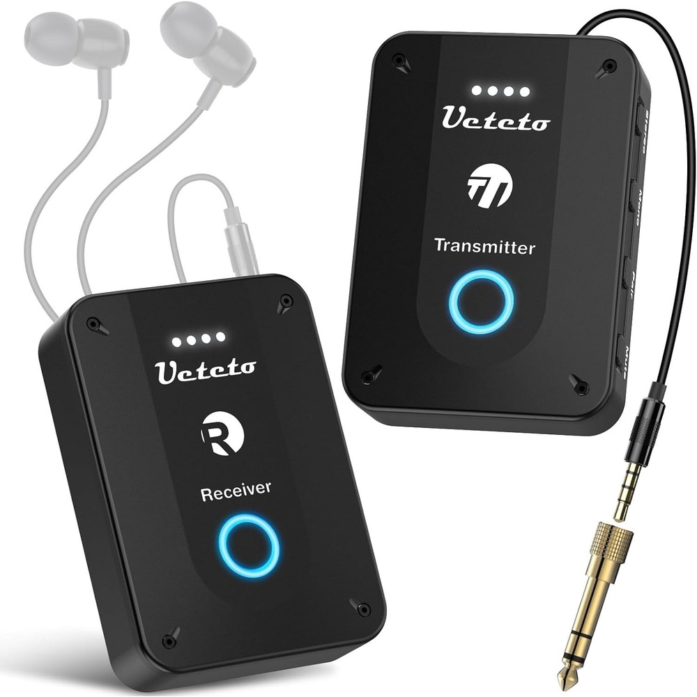 Ueteto 2.4GHz Stereo IEM System with Transmitter & Beltpack Receiver